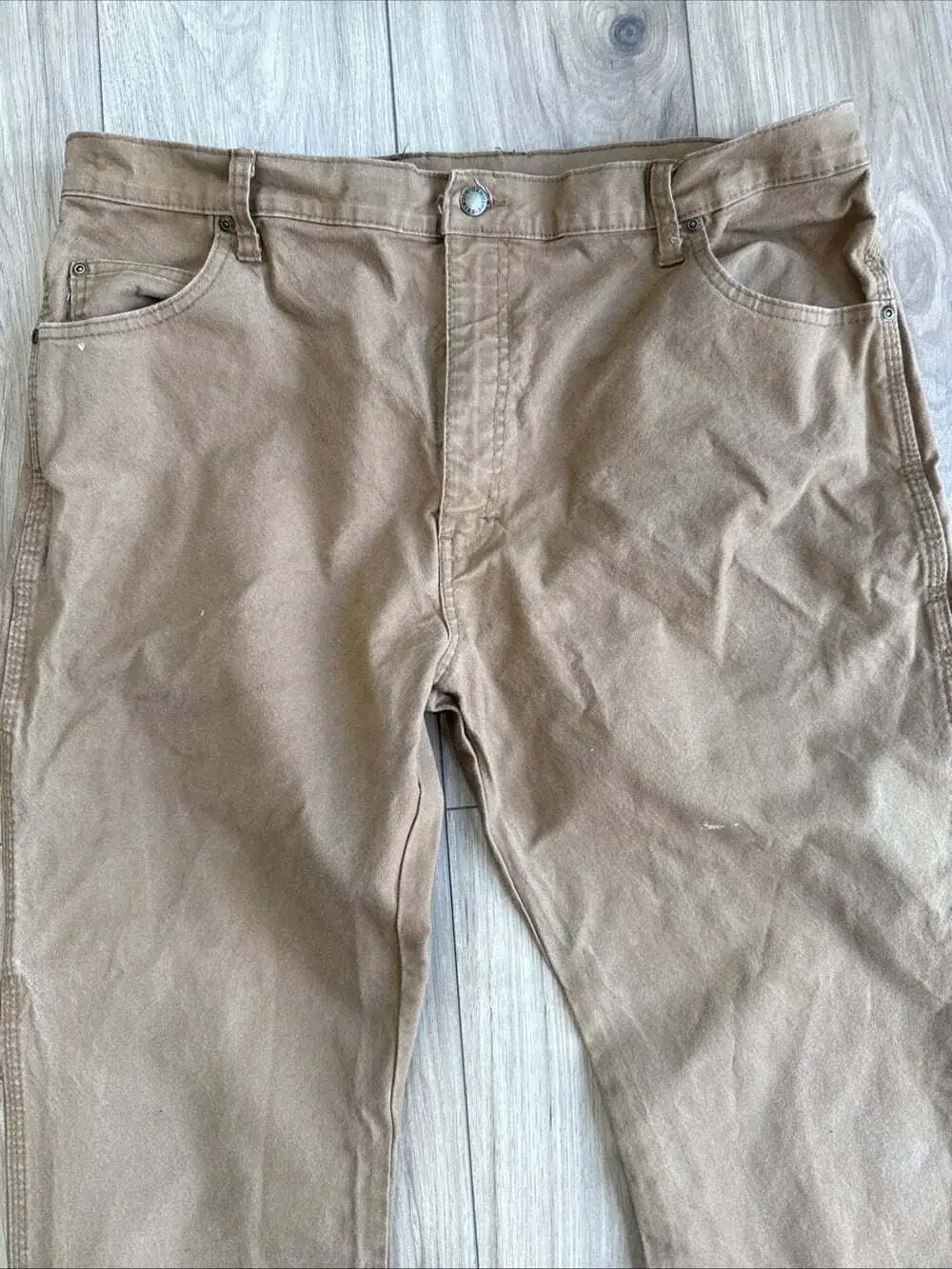 Dickies Carpenter Pants Mens 38x30 Y2K Distressed Faded Brown Workwear Grunge